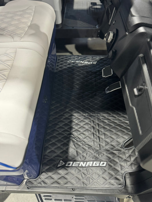 Denago Custom Diamond-Stitch Floor Mats – Front & Rear (Full Set)